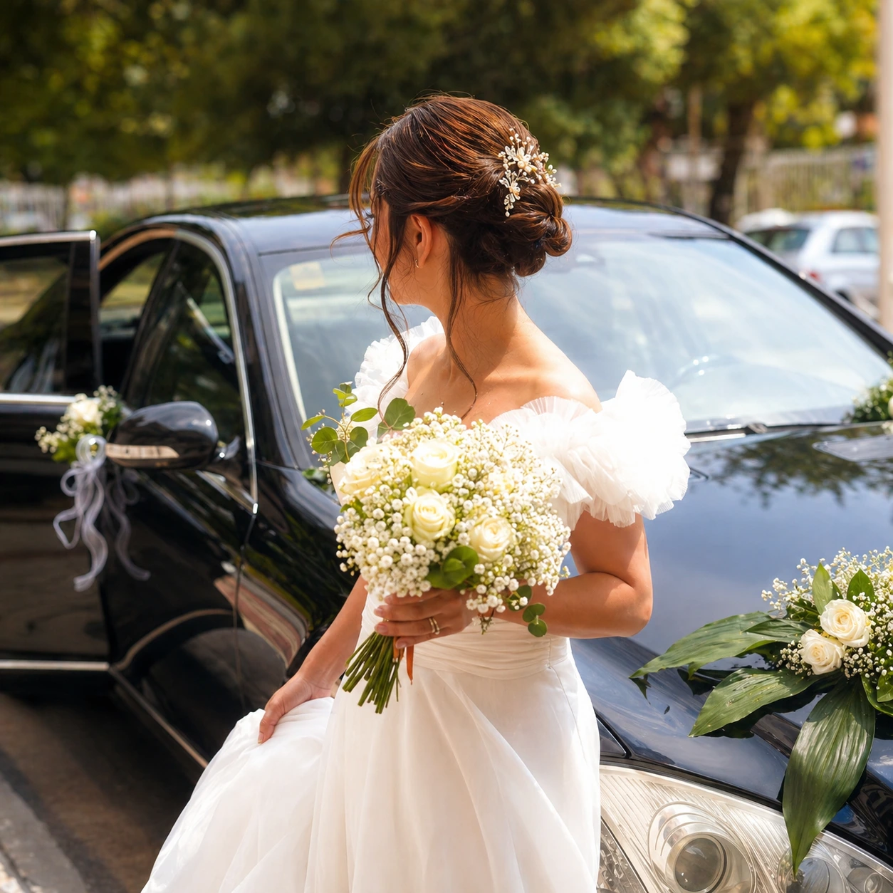 peinado de novia elegante en Málaga